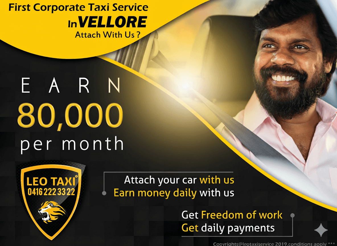 SUV car for cab attachment partnership with Leo Call Taxi in Vellore